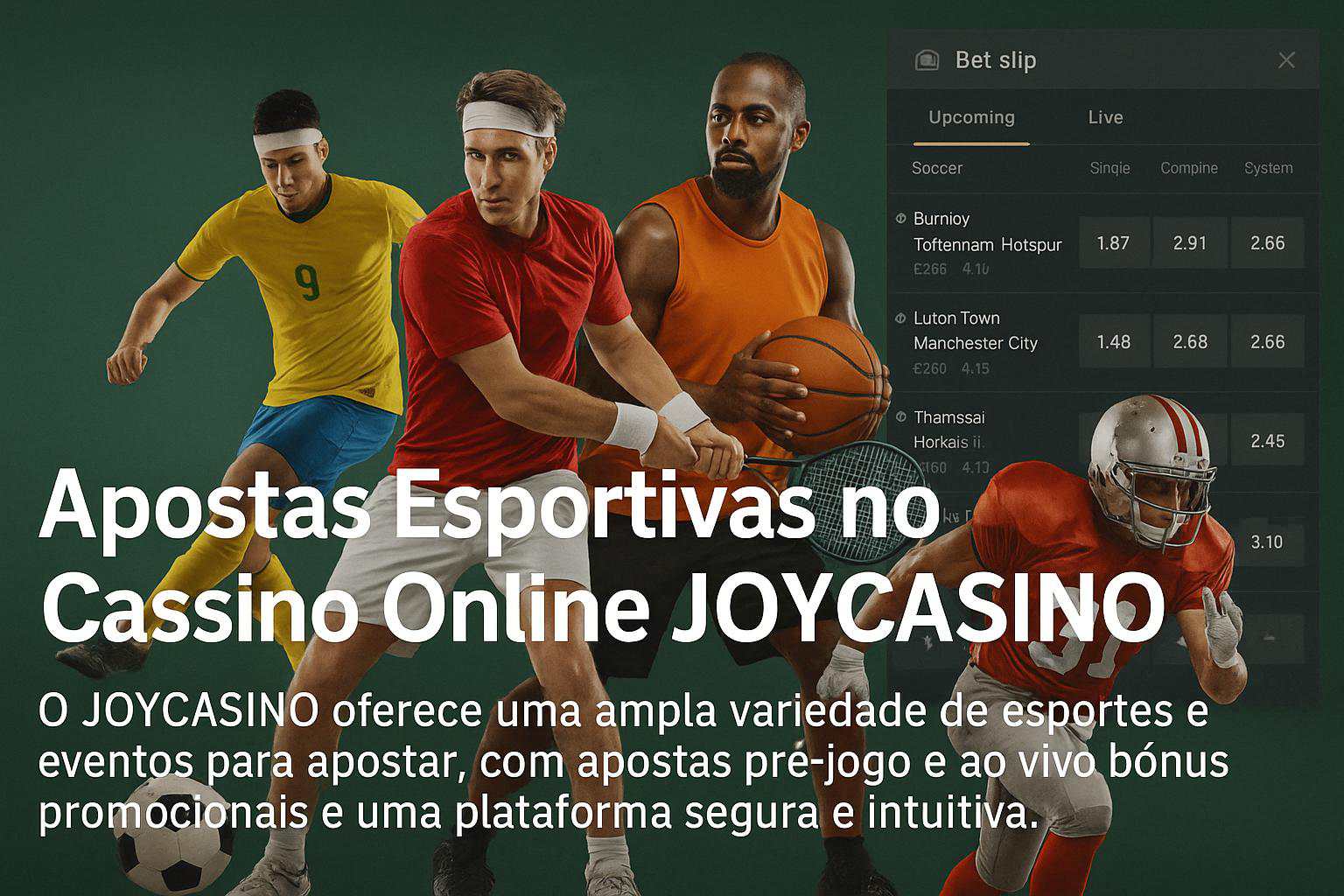 Aposte em apostas esportivas no cassino online JOYCASINO